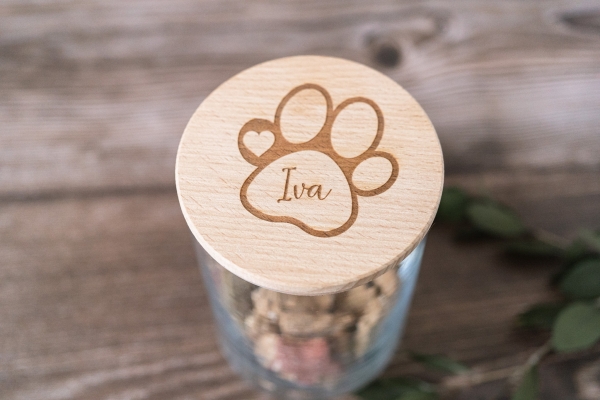 Vorratsglas Pfote -personalisiert-
